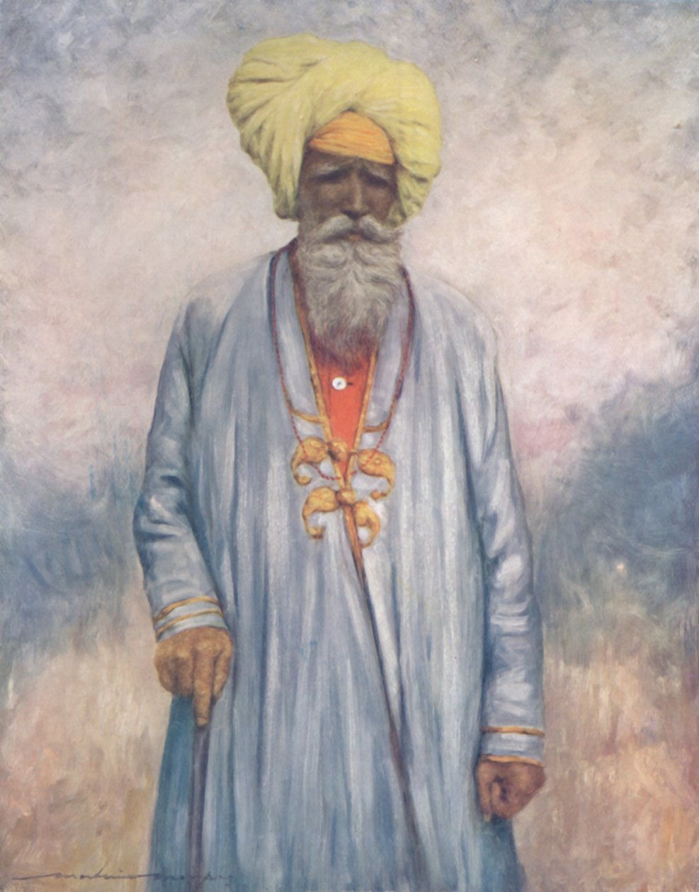 „A Cutch maharadzsának megtartója”, 1903 alkotó: Mortimer L Menpes