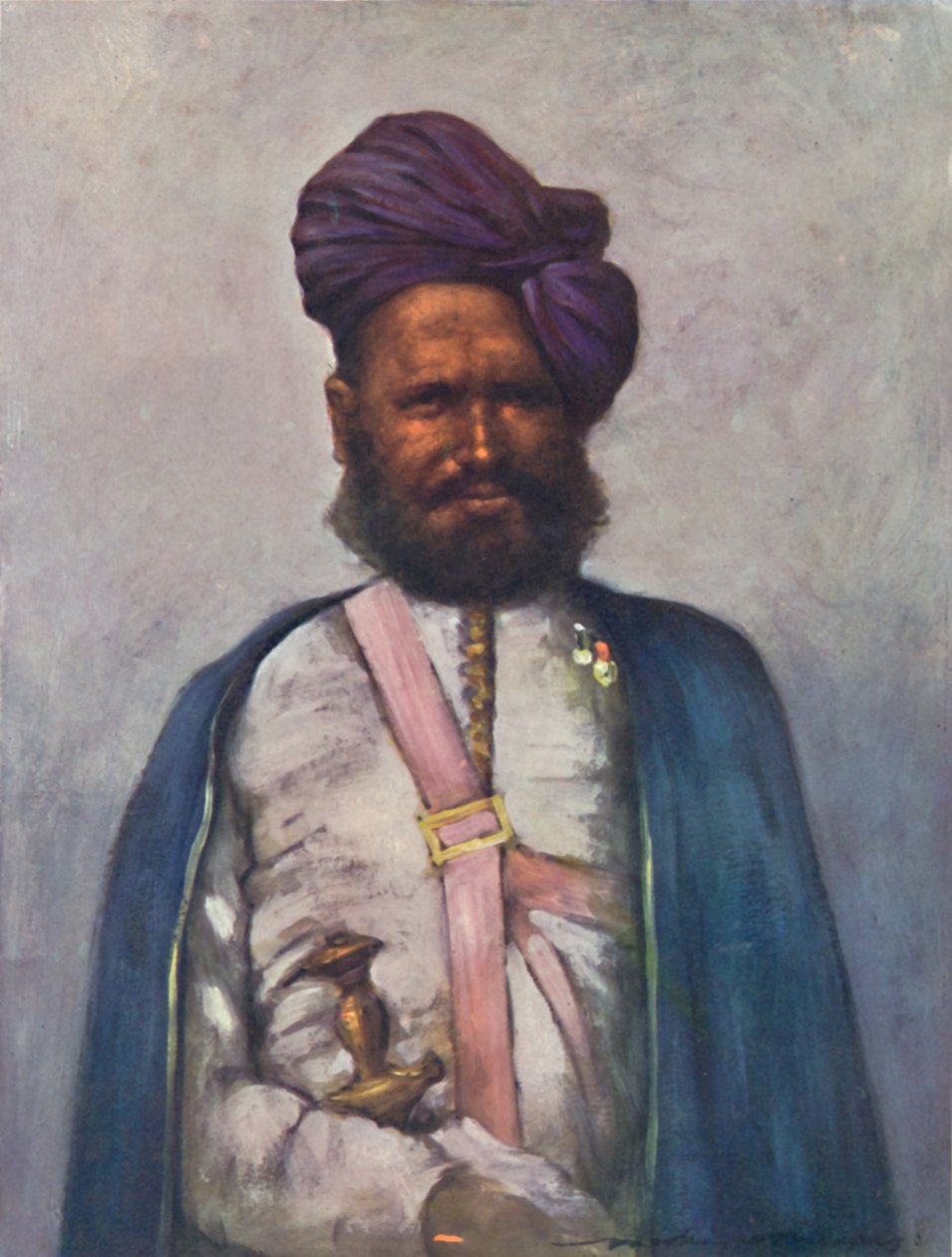 „Rajgarh királyi megtartója”, 1903 alkotó: Mortimer L Menpes