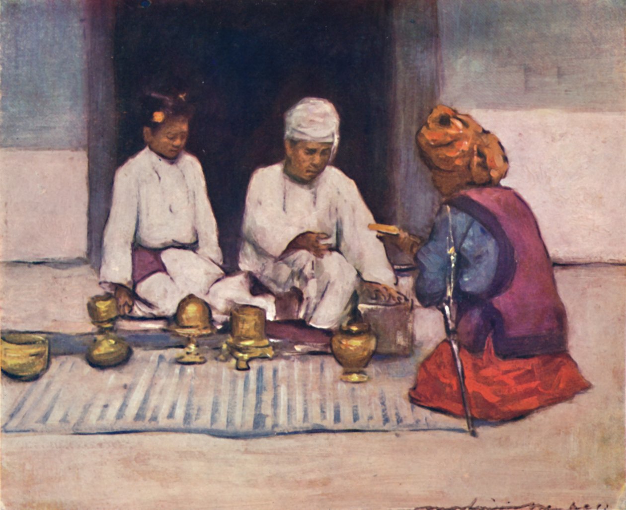 "A Shan főnök és felesége", 1903 alkotó: Mortimer L Menpes