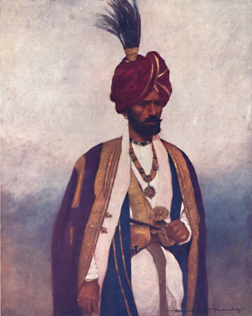 „Őfelsége Dogra Sowar katonája”, 1903 alkotó: Mortimer L Menpes