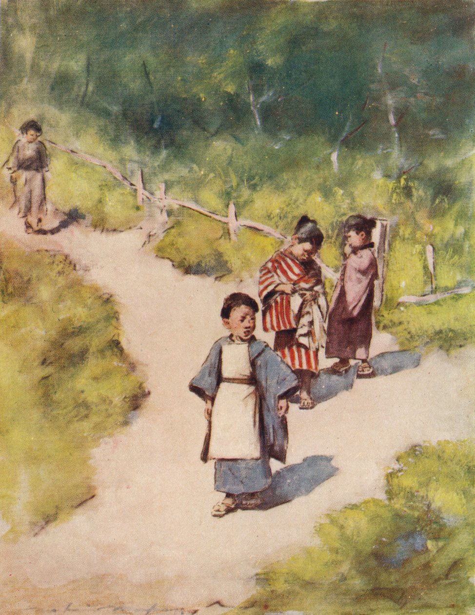 „Egy napsütéses séta”, 1887, 1901 alkotó: Mortimer L Menpes