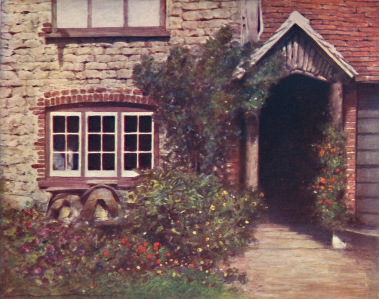 "A Surrey Porch", 1903 alkotó: Mortimer L Menpes