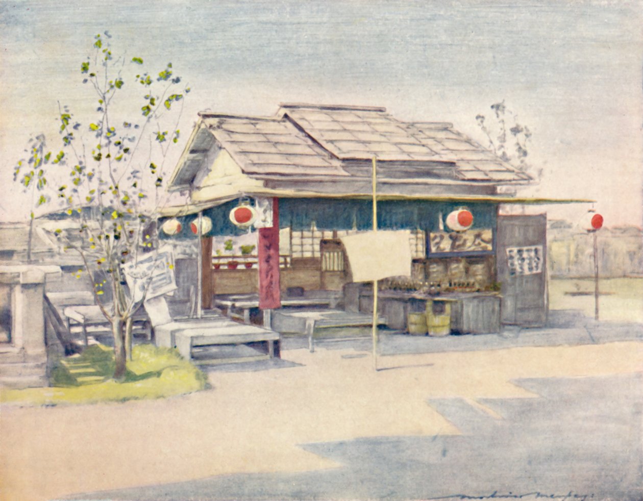 „Teaház”, 1903 alkotó: Mortimer L Menpes