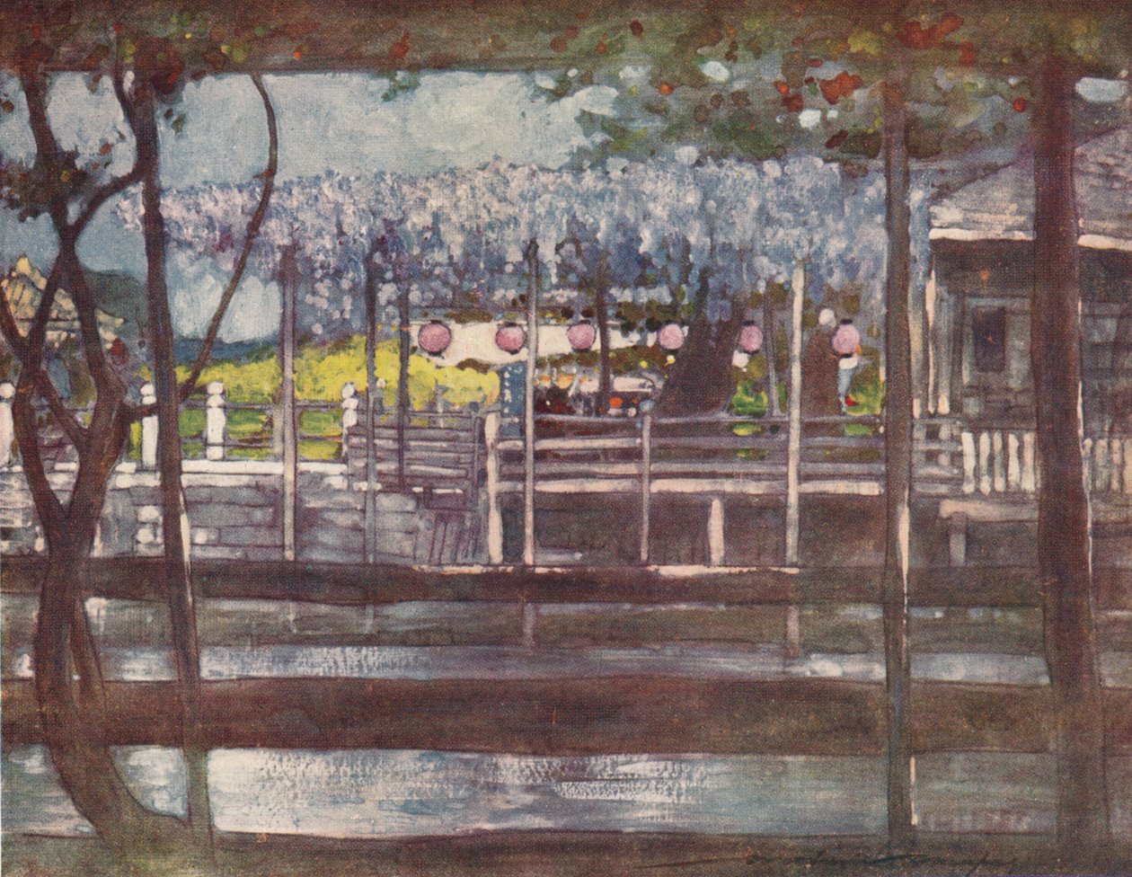 „A Wisteria Garden”, 1887, 1901 alkotó: Mortimer L Menpes
