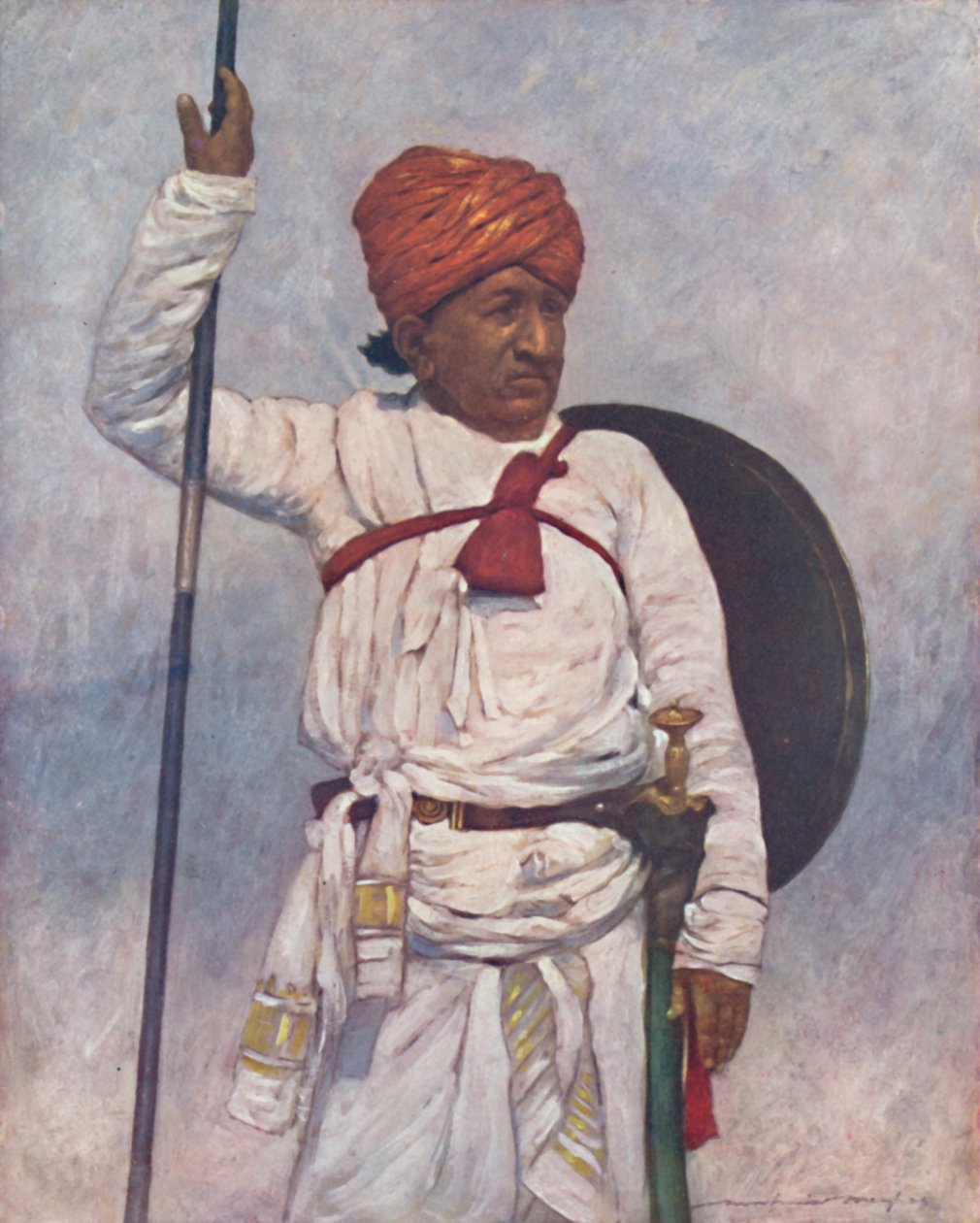 „A Bombay-i főnökök fegyveres kapitánya”, 1903 alkotó: Mortimer L Menpes