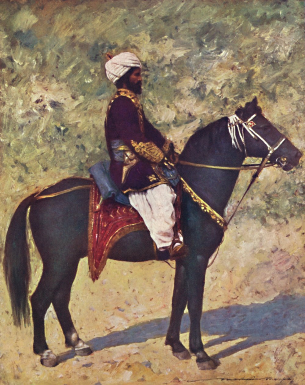 Lovas a bombayi táborban, 1903 alkotó: Mortimer L Menpes
