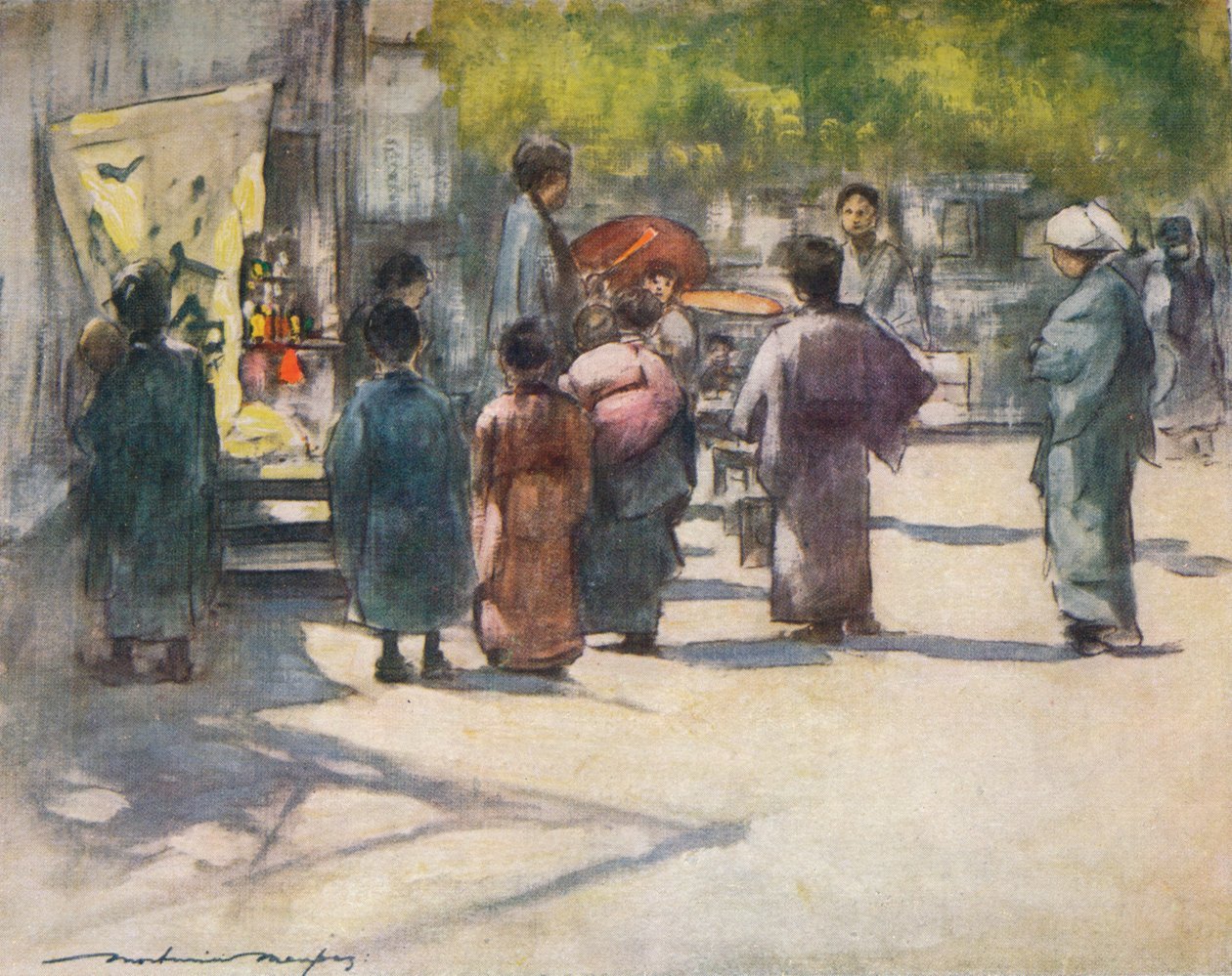 A bódé előtt, c1887, 1901 alkotó: Mortimer L Menpes
