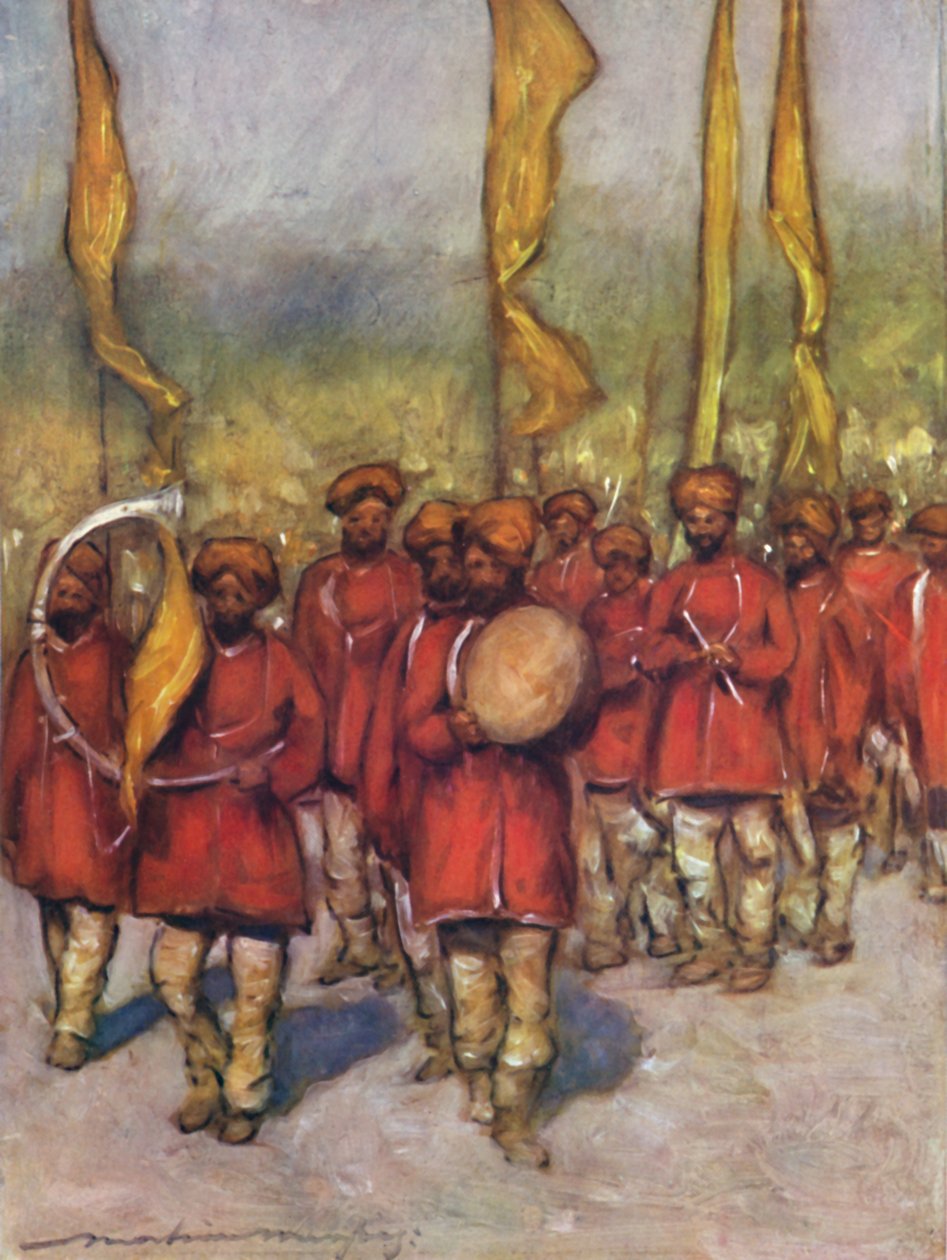 Natív bárdok Cutch államból, 1903 alkotó: Mortimer L Menpes