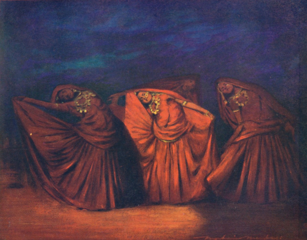 „Nautch Girls”, 1903 alkotó: Mortimer L Menpes