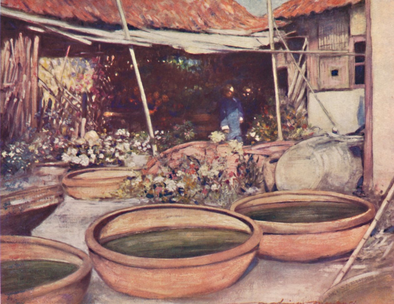 "Bölcsőde kert", 1903 alkotó: Mortimer L Menpes