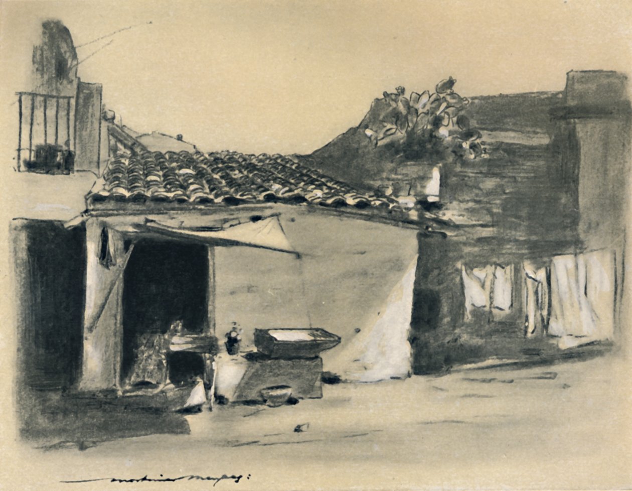 „Palermo külvárosában”, 1903 alkotó: Mortimer L Menpes