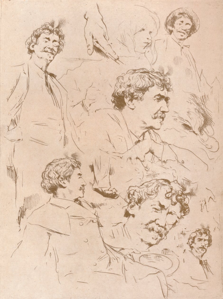 „Portrétanulmányok”, 1880, 1904 alkotó: Mortimer L Menpes