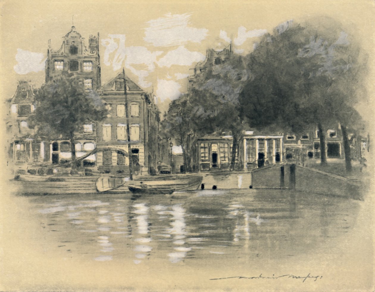 „Rotterdam”, 1903 alkotó: Mortimer L Menpes