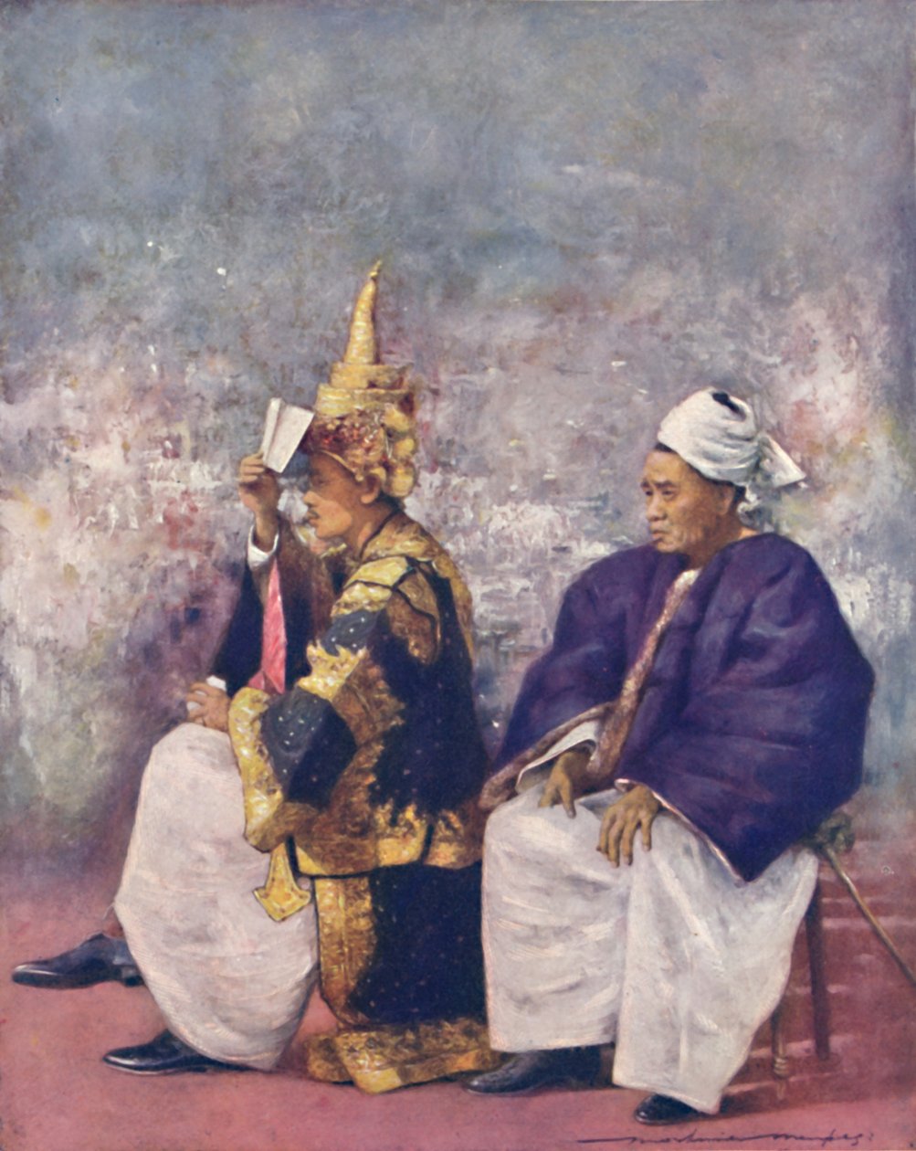 "Shan vezérek nézik a Durbart", 1903 alkotó: Mortimer L Menpes