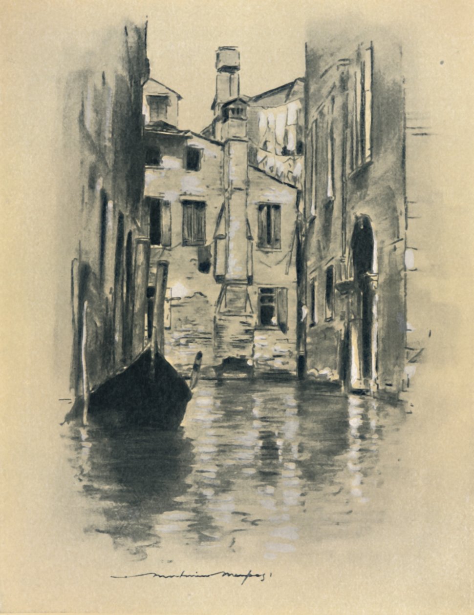 "Utca Velencében", 1903 alkotó: Mortimer L Menpes