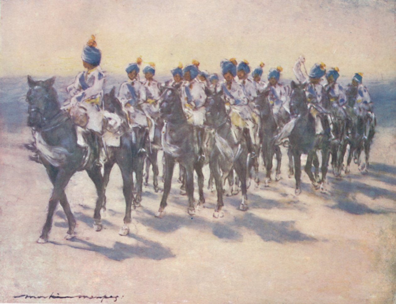 A császári kadéthadtest a Durbarban, 1903 alkotó: Mortimer L Menpes