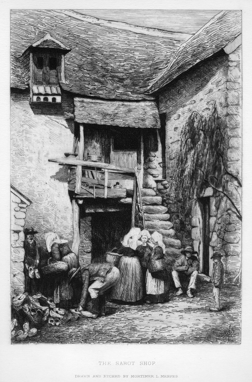 „The Sabot Shop”, XIX. század. alkotó: Mortimer L Menpes