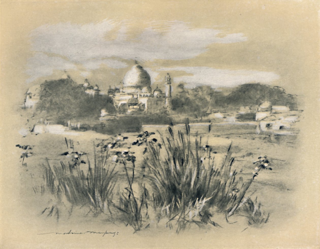 "The Taj at Agra", 1903 alkotó: Mortimer L Menpes