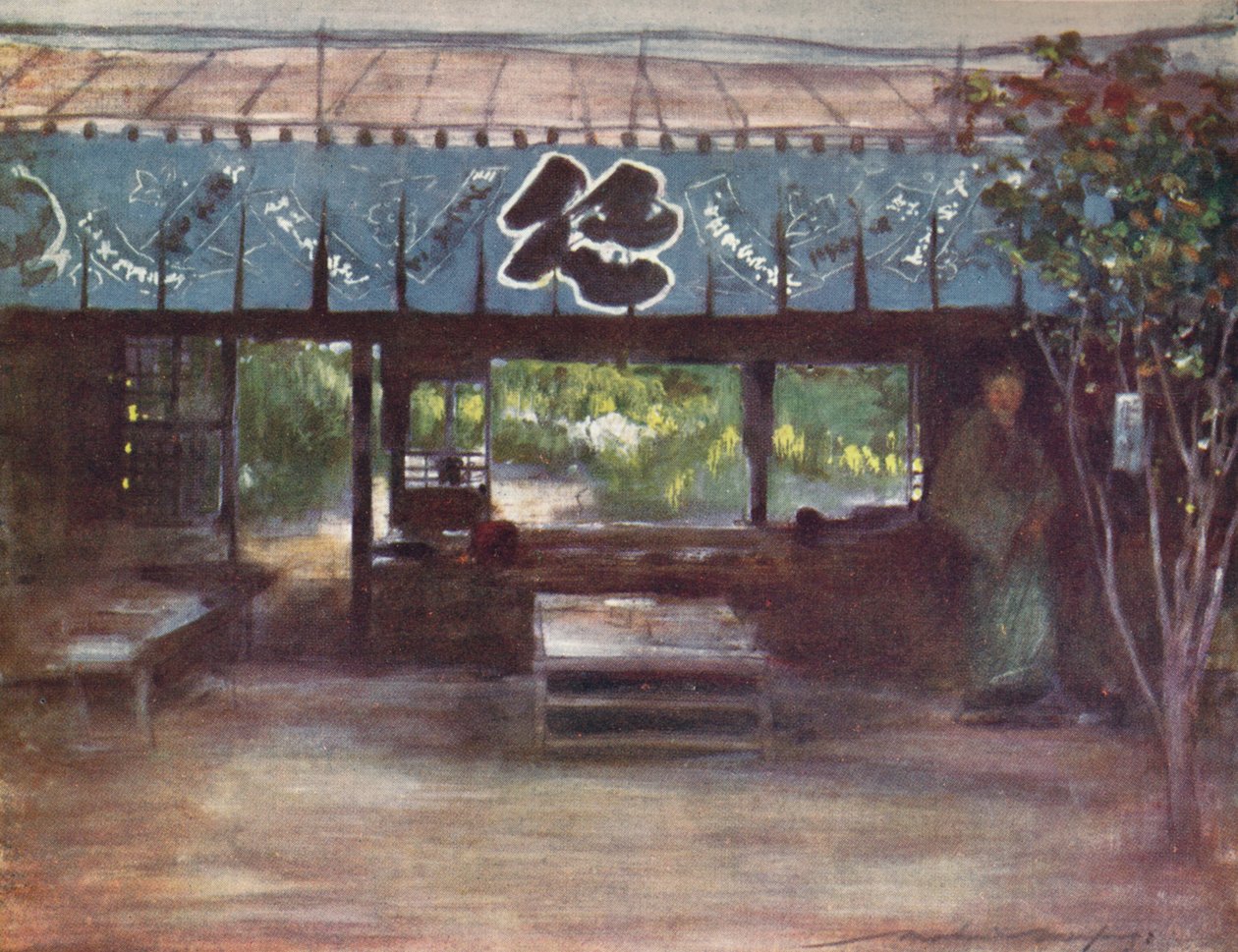 "A karcsú fa teaháza", 1887, 1901 alkotó: Mortimer L Menpes
