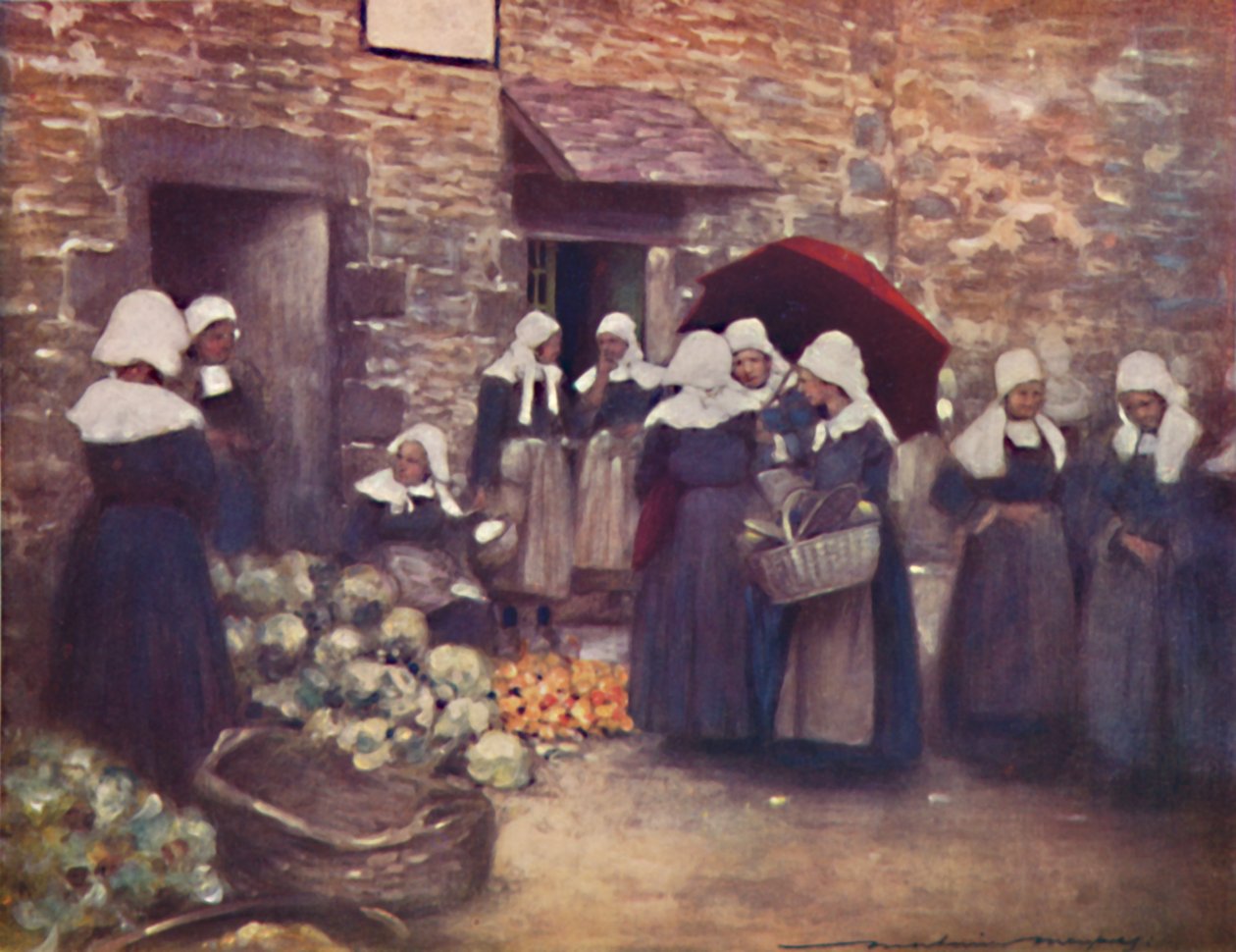"Zöldségpiac", 1903 alkotó: Mortimer L Menpes