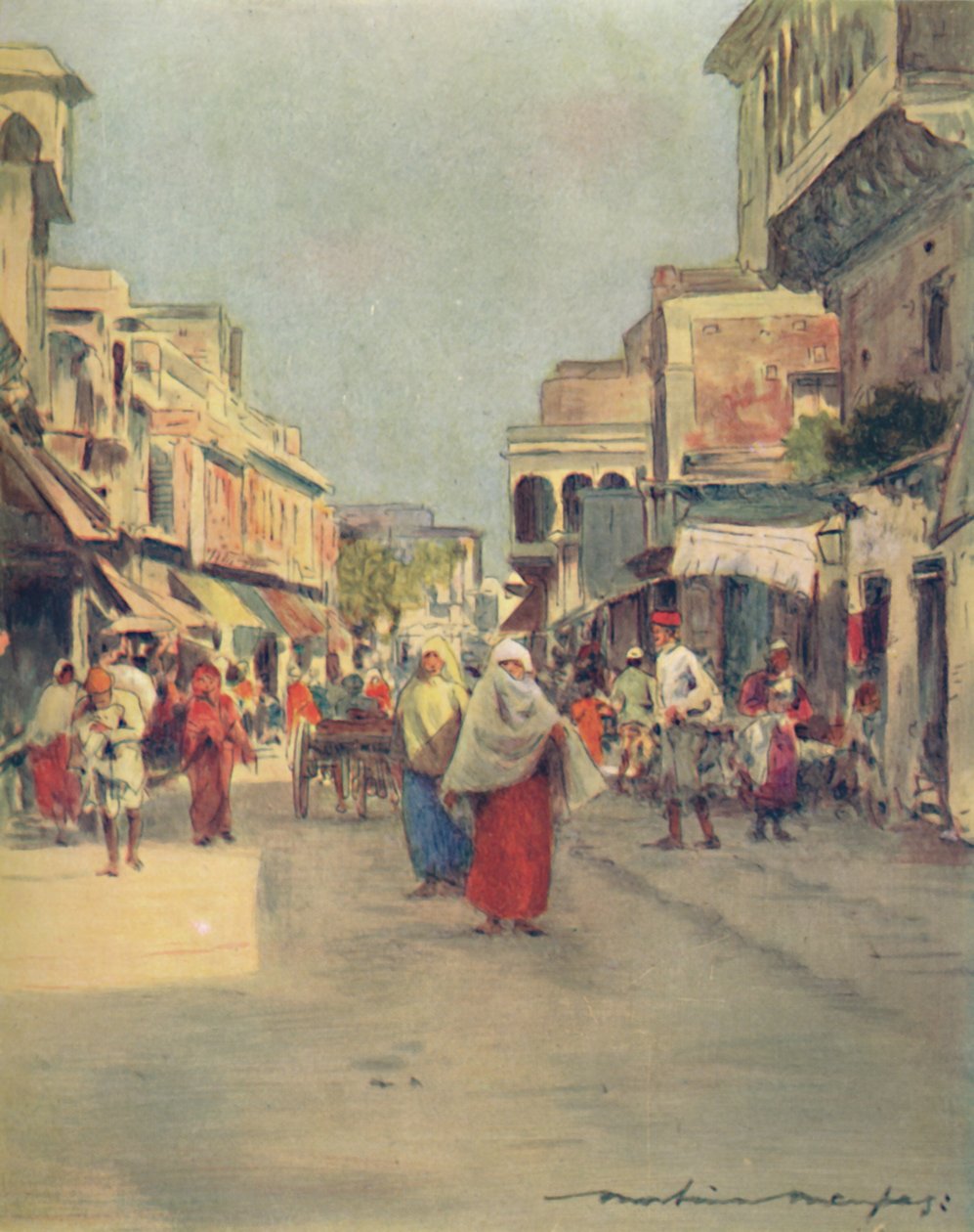 Egy mellékutca Agrában, 1905 alkotó: Mortimer Ludington Menpes