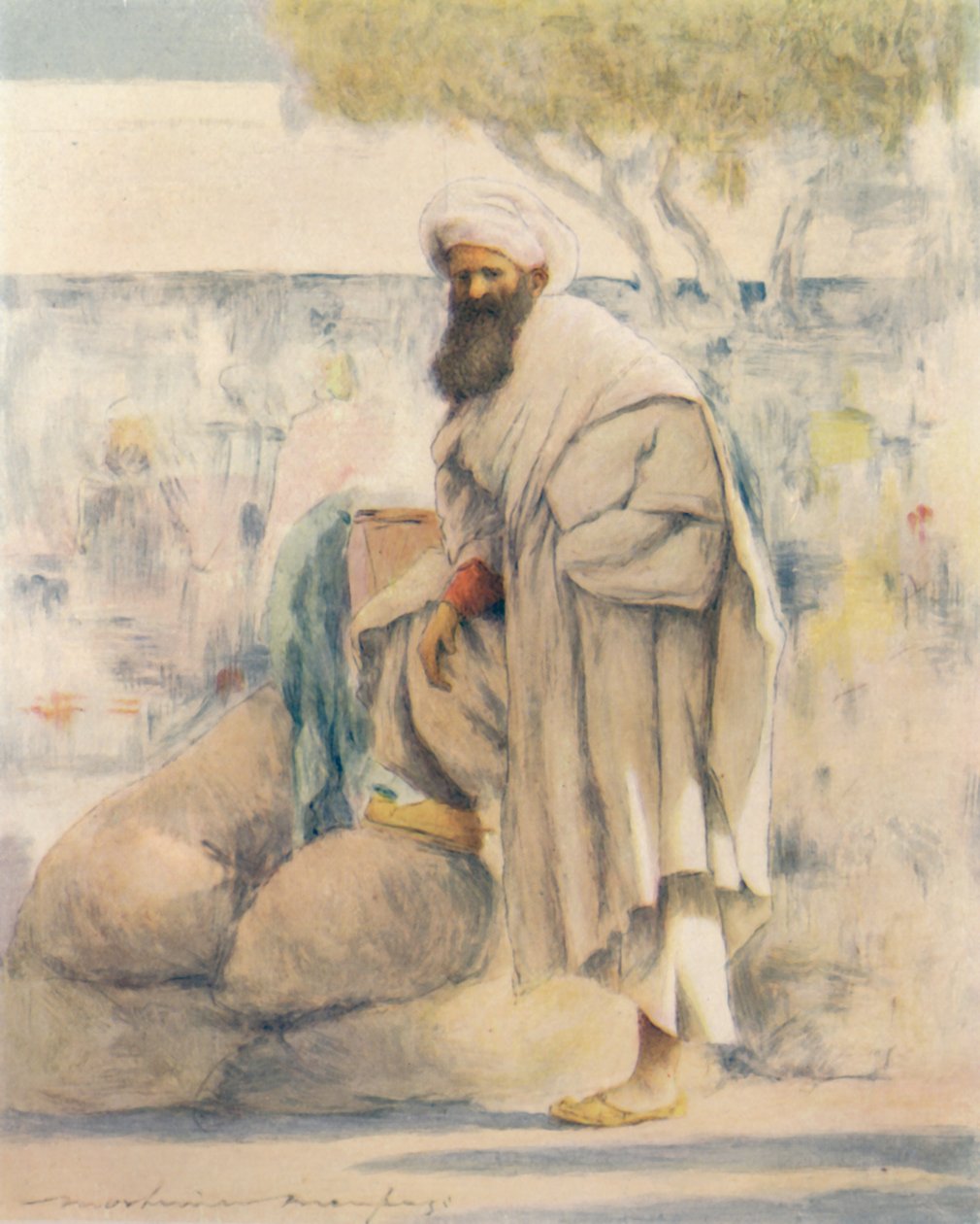 Egy vándor gabonakereskedő, 1905 alkotó: Mortimer Ludington Menpes