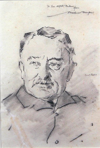 Cecil Rhodes (szén, papír) alkotó: Mortimer Ludington Menpes