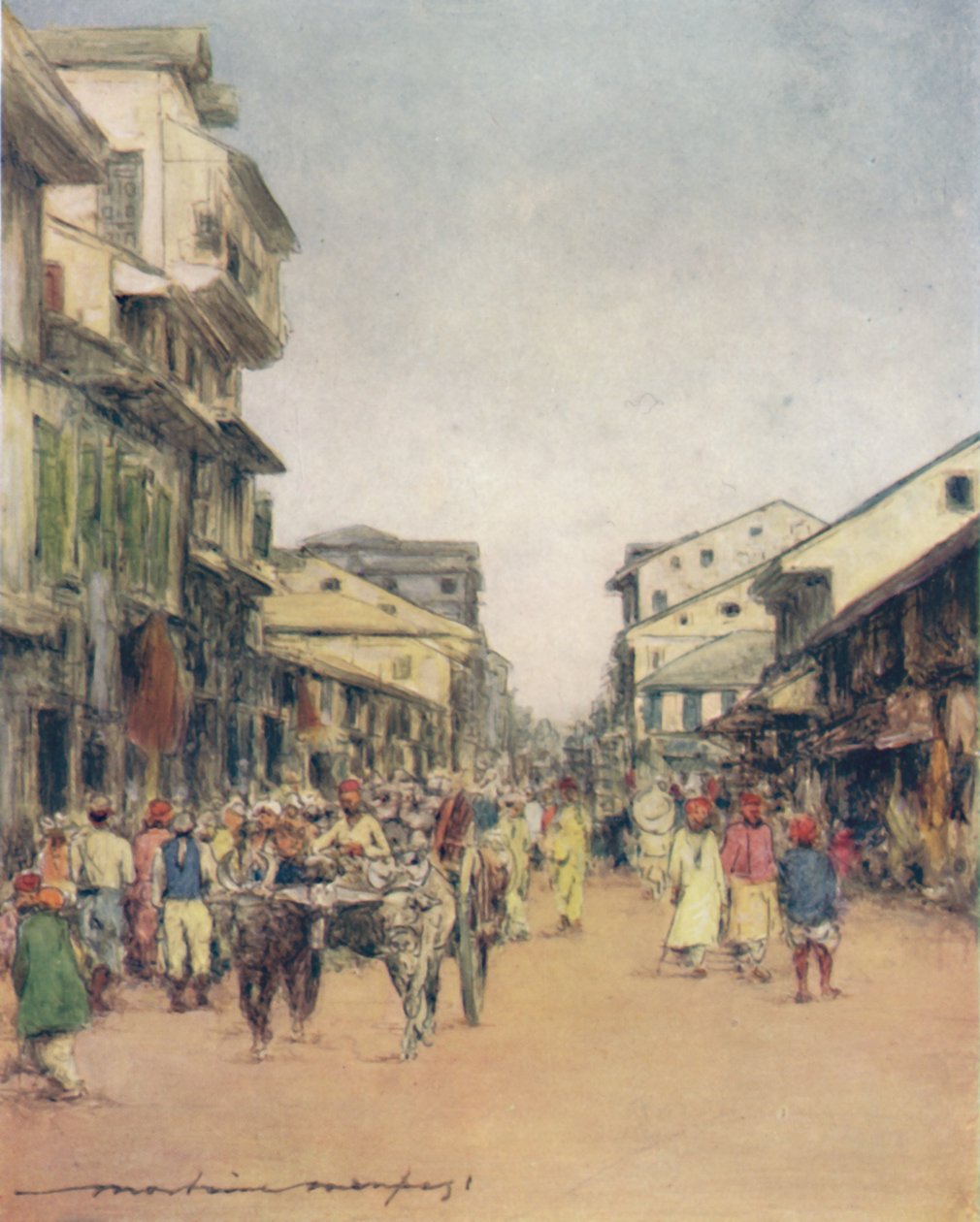 Delhi utcáin, 1905 alkotó: Mortimer Ludington Menpes
