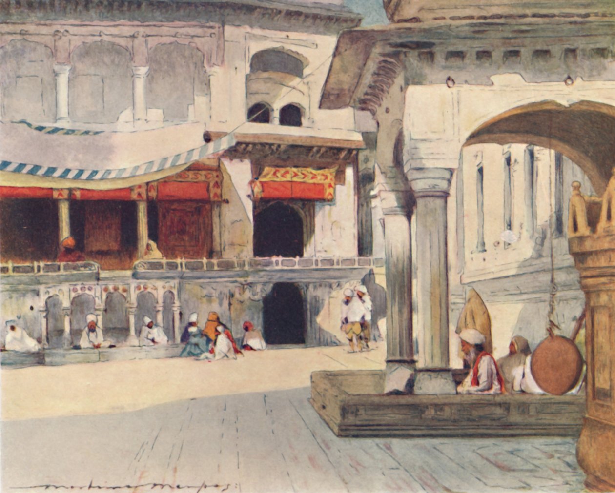 Amritsar templomában, 1905 alkotó: Mortimer Ludington Menpes