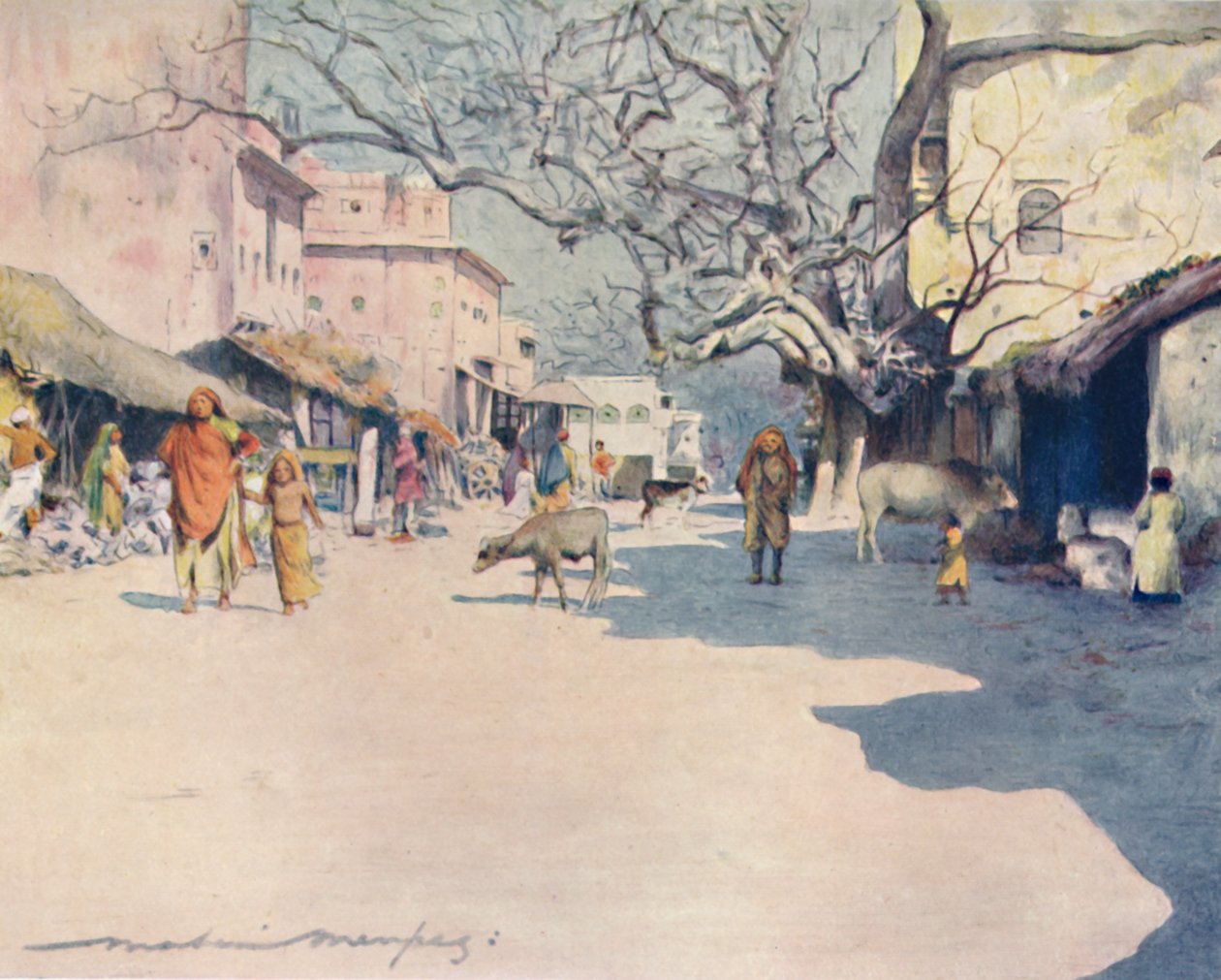 Déli nap, Jeypore, 1905 alkotó: Mortimer Ludington Menpes