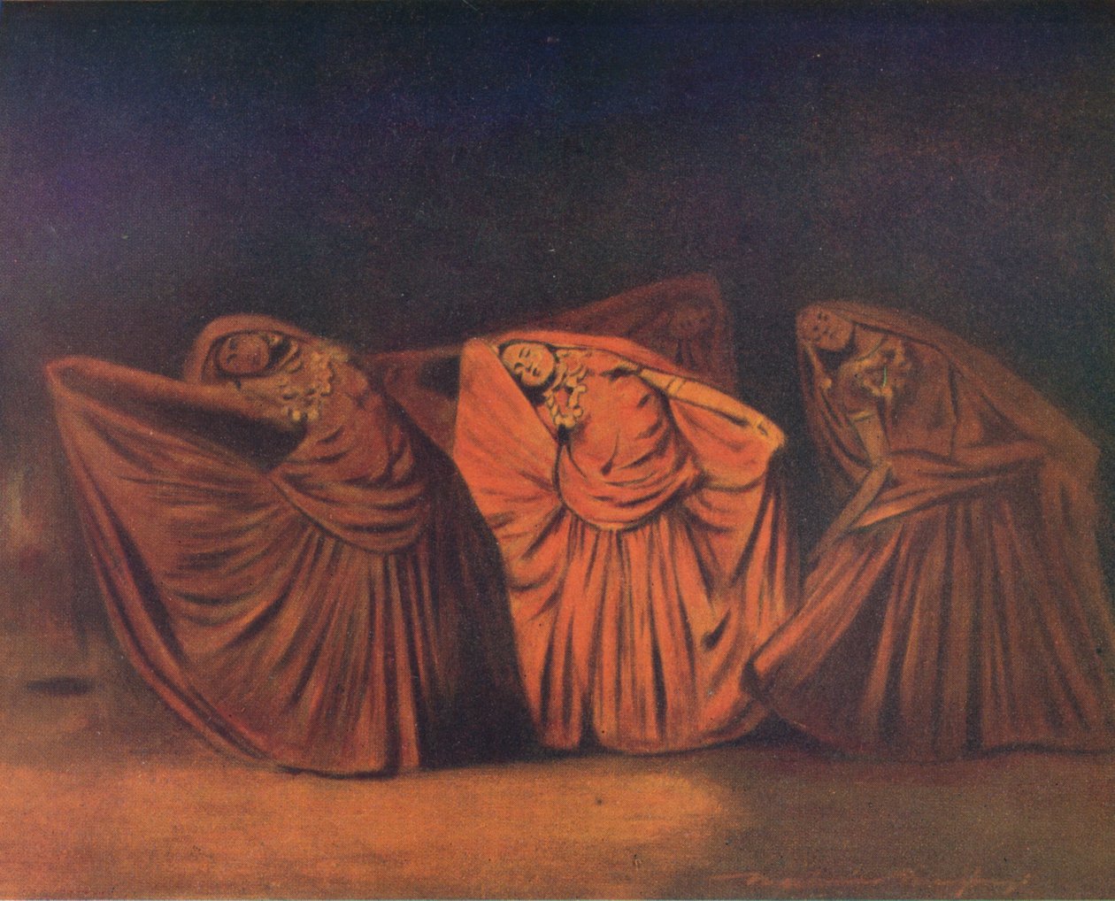 Nautch Girls Delhiben, 1905 alkotó: Mortimer Ludington Menpes