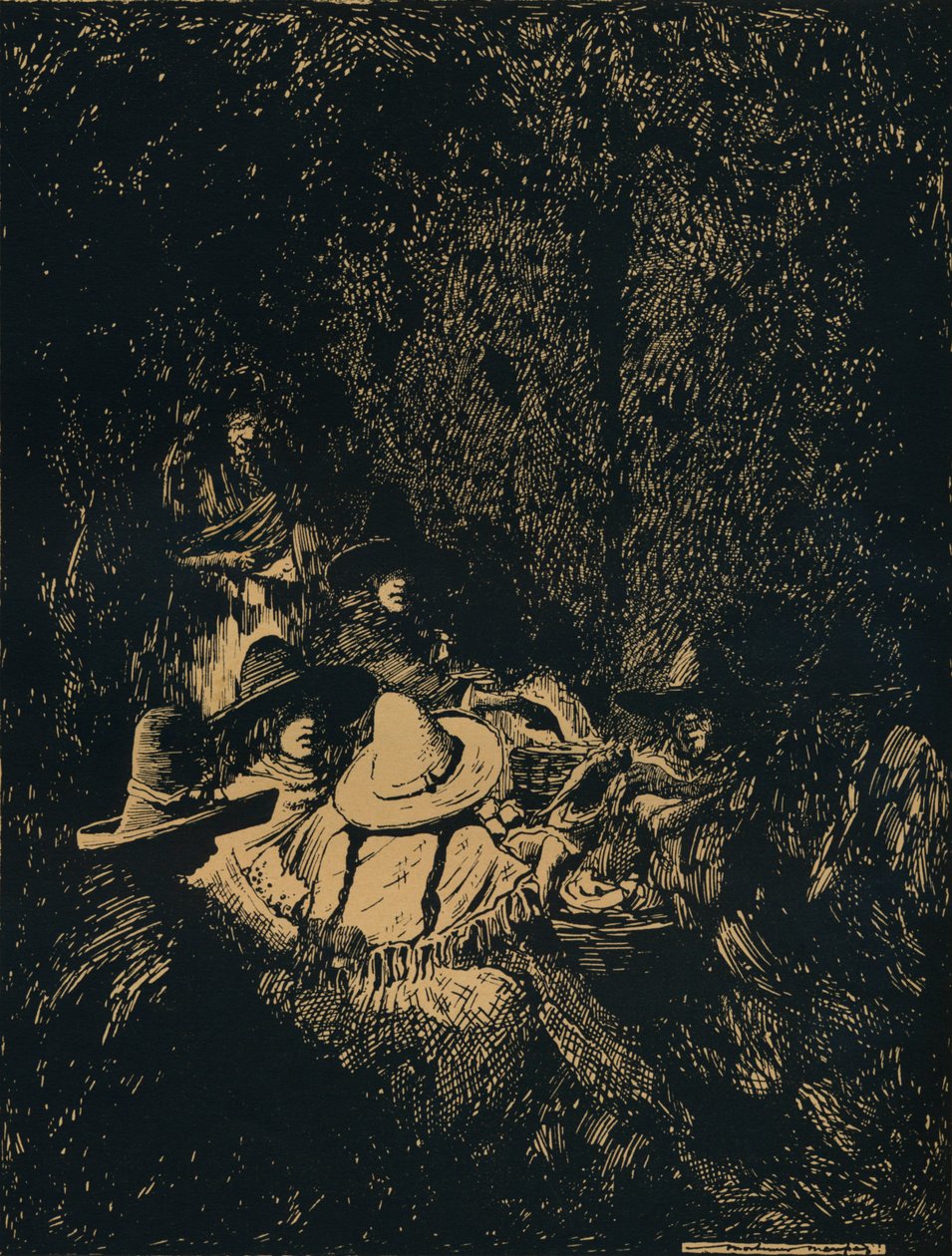 Éjszakai jelenet Pueblában, 1895, 1896 alkotó: Mortimer Ludington Menpes