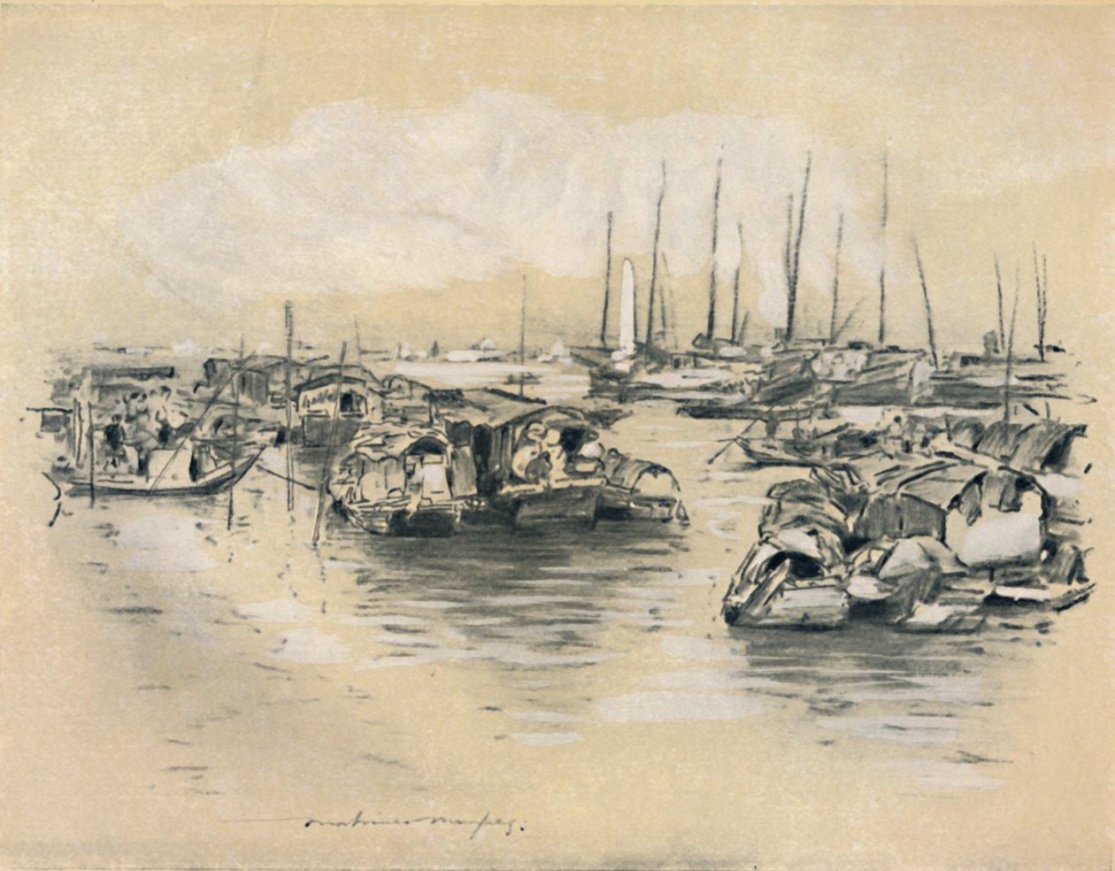 A Sárga-folyón, 1903 alkotó: Mortimer Ludington Menpes