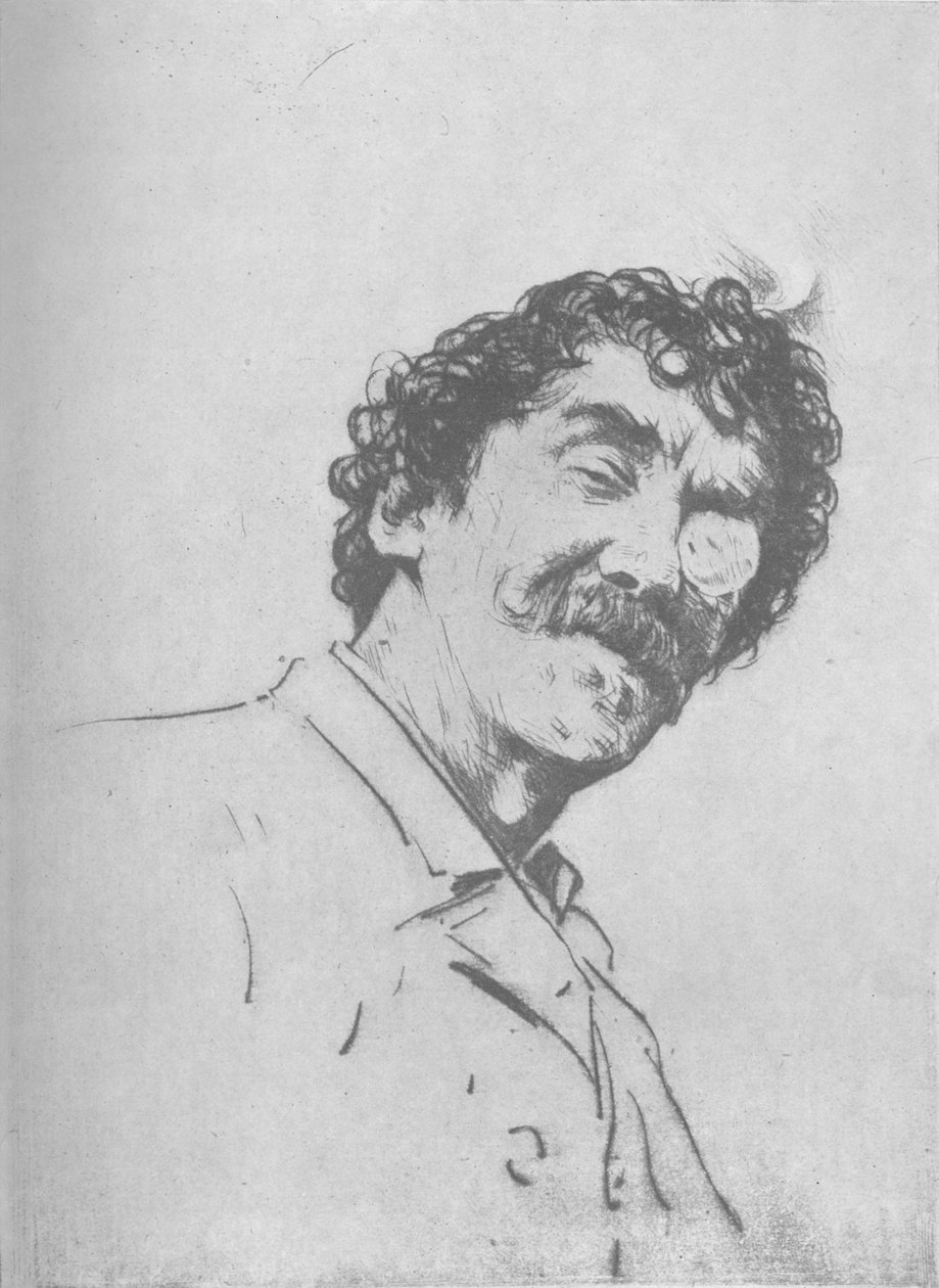 Portrétanulmány, c1880, 1904 alkotó: Mortimer Ludington Menpes