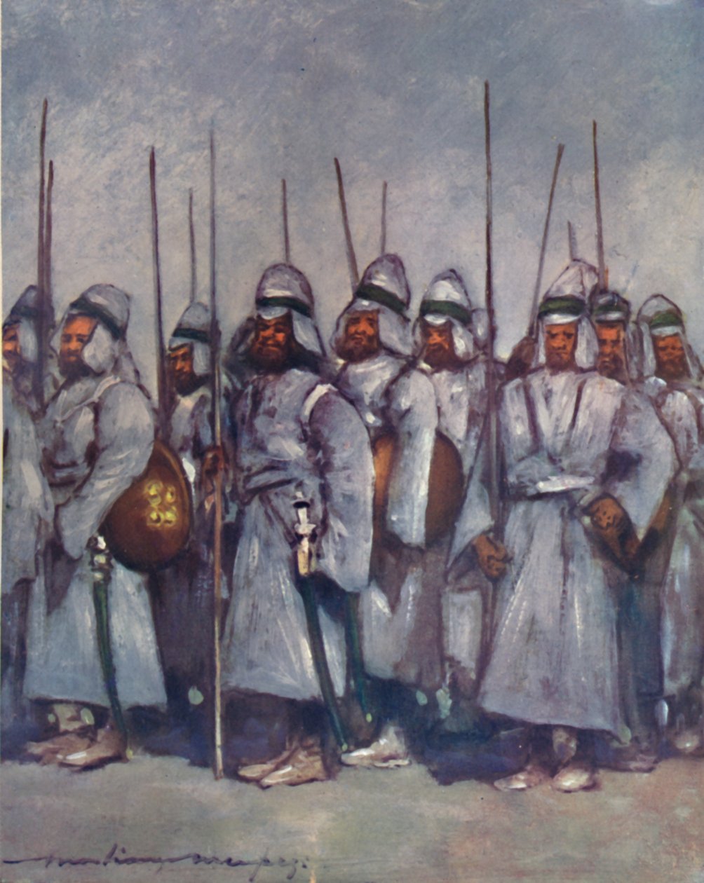 Kisengarh steppelt katonái, 1903 alkotó: Mortimer Ludington Menpes