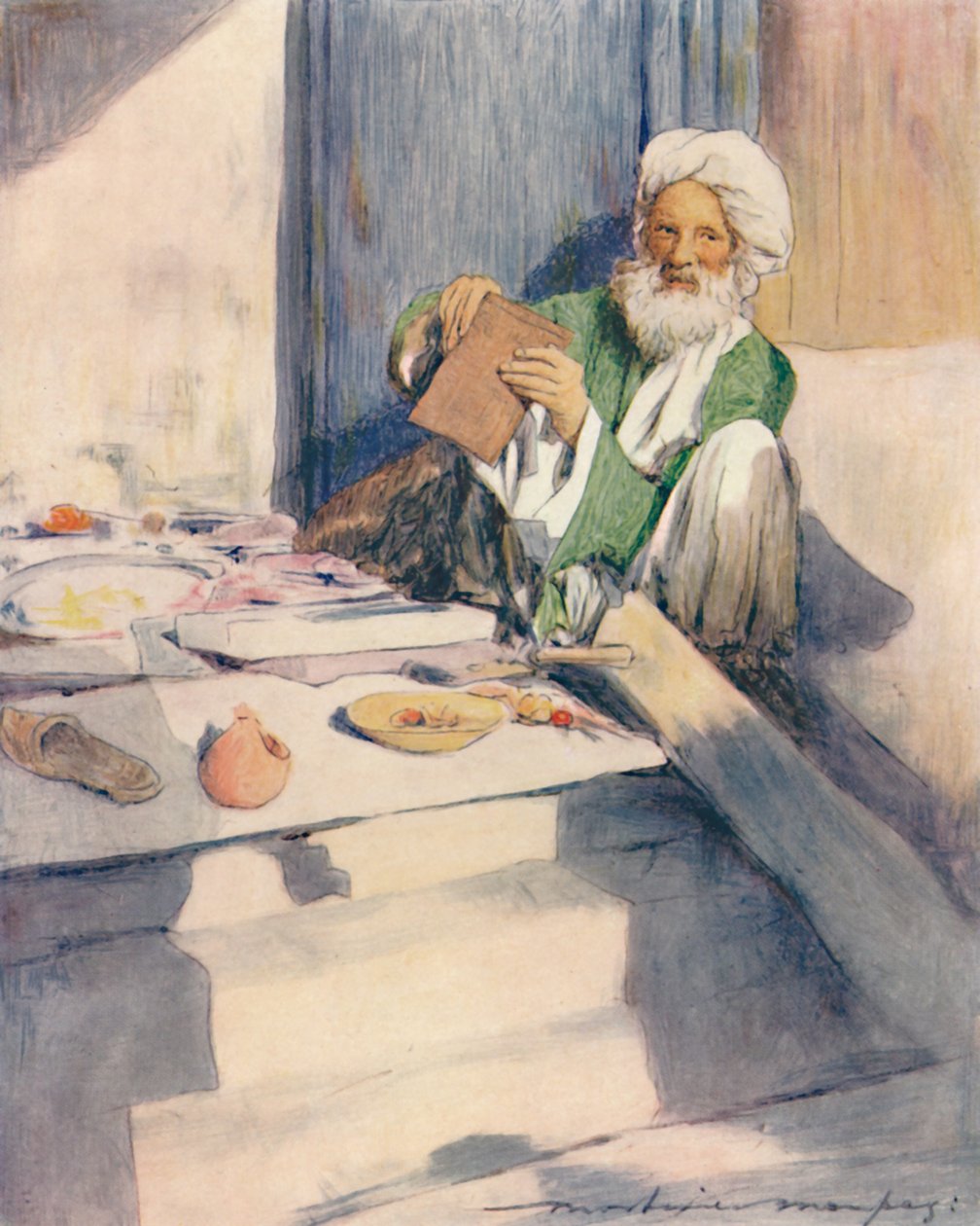 A könyvmoly, 1905 alkotó: Mortimer Ludington Menpes