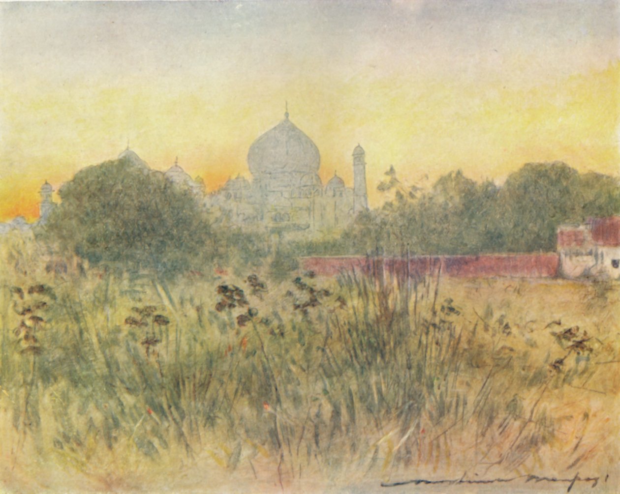 A Tádzs Mahal, Agra, 1905 alkotó: Mortimer Ludington Menpes
