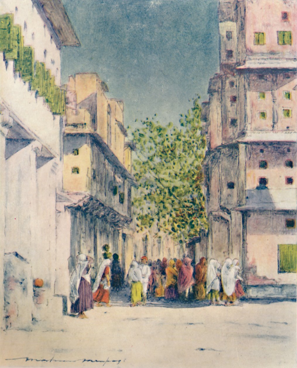 Delhi utcáin keresztül, 1905 alkotó: Mortimer Ludington Menpes
