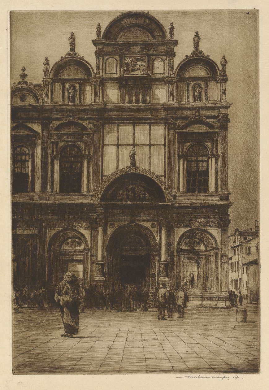A Scuola di San Marco homlokzata, Velence alkotó: Mortimer Menpes