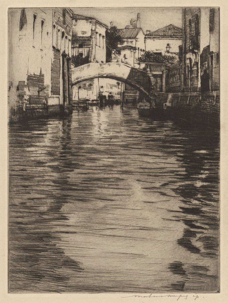 Tükröződések, Velence (Luciano hídja, Canal Grande) alkotó: Mortimer Menpes