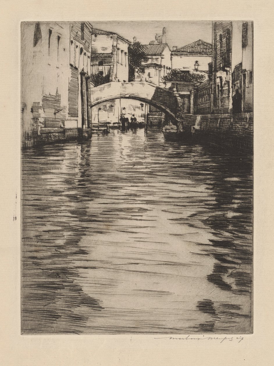 Tükröződések, Velence (Luciano hídja, Canal Grande) alkotó: Mortimer Menpes