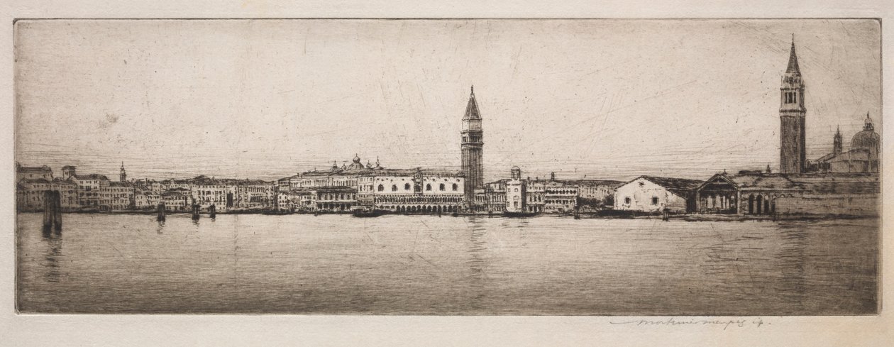 Szent Márk-medence, Velence, 1910. alkotó: Mortimer Menpes