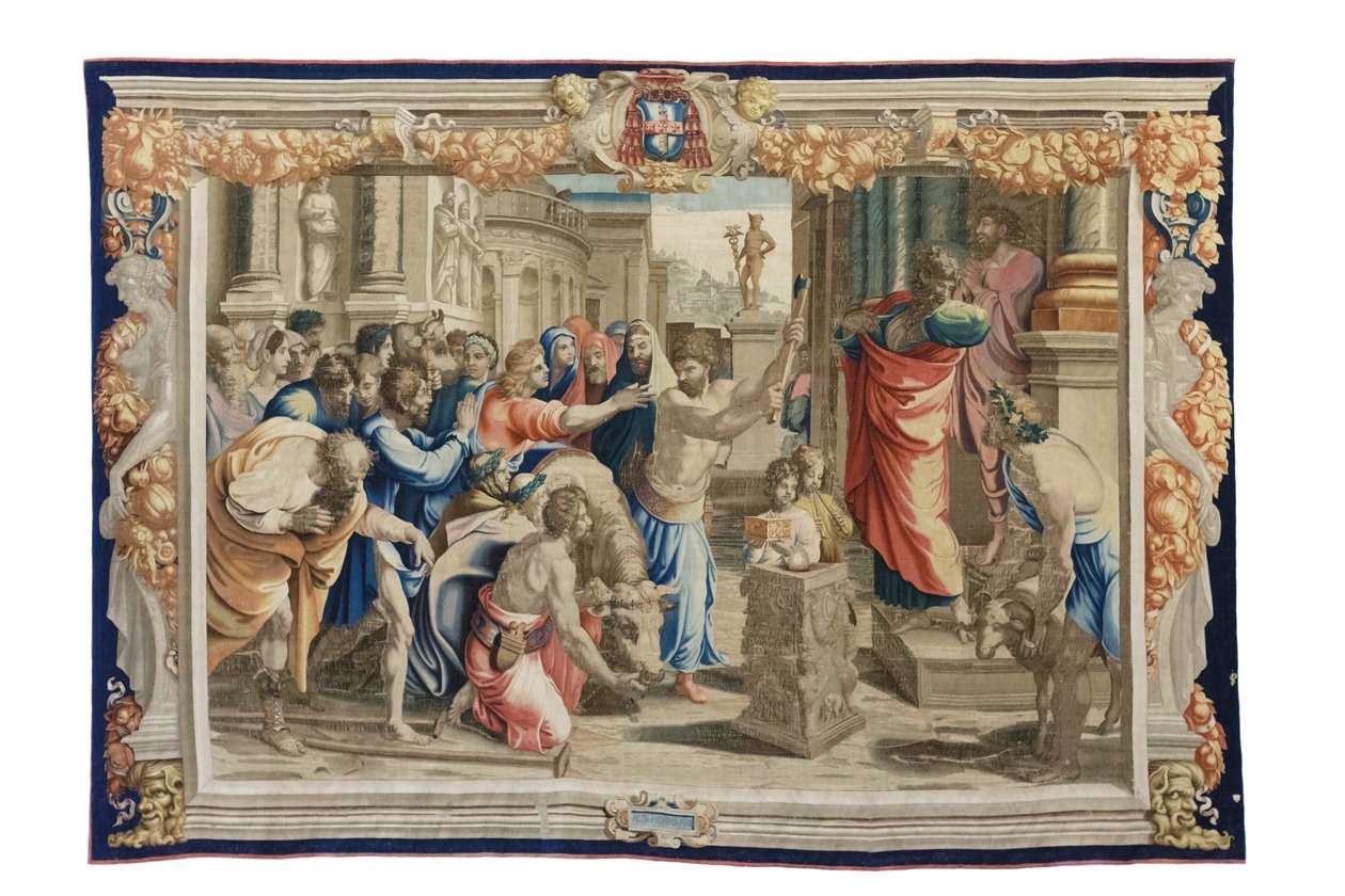 Listri áldozata, 1630 körül (faliszőnyeg Raffael rajzaihoz) alkotó: Mortlake Tapestry Manufactory