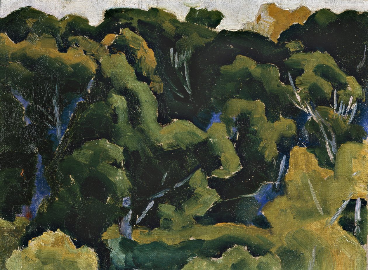 Táj zöldben, 1911-1912 körül alkotó: Morton Livingston Schamberg