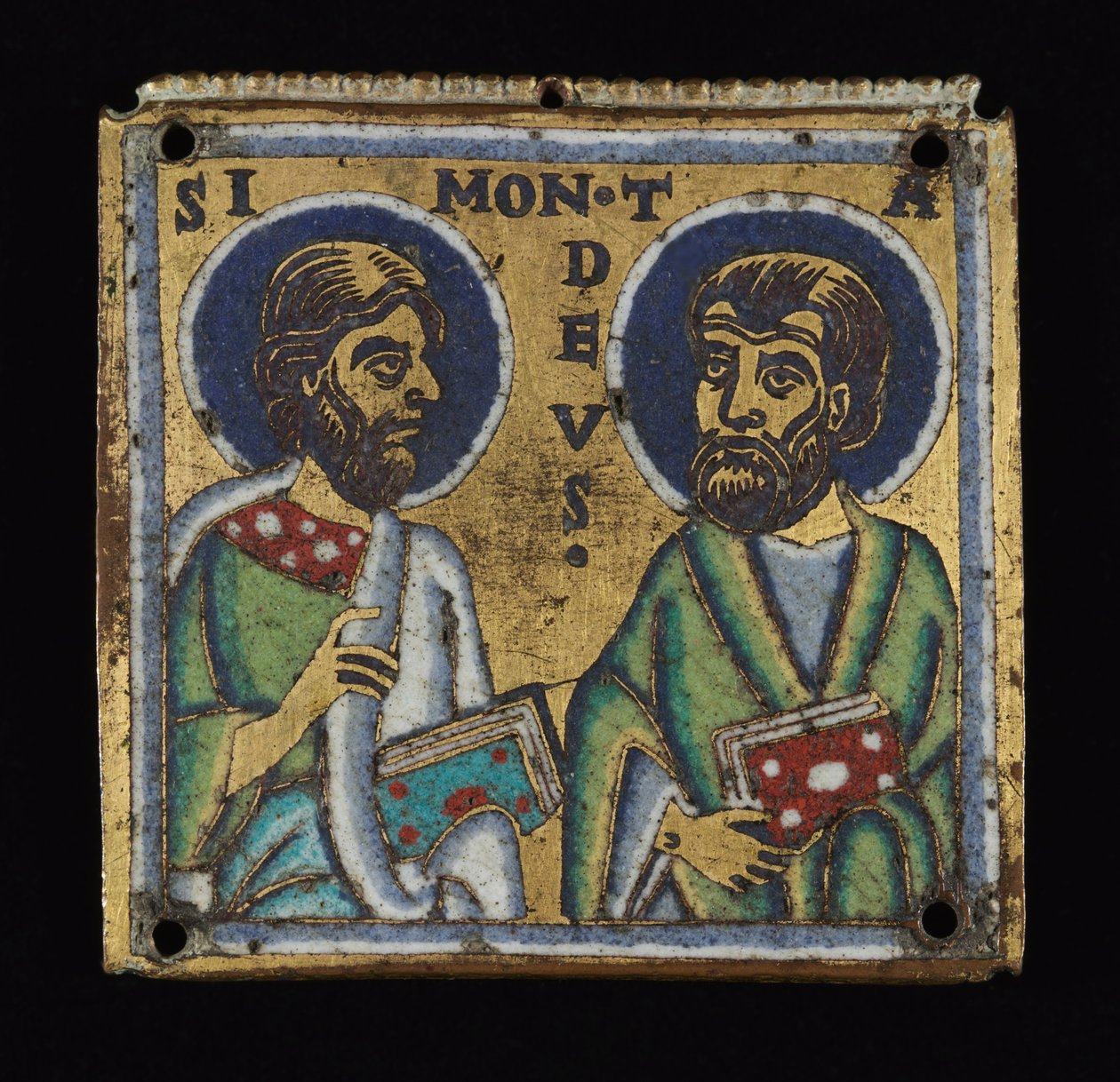 Emléktábla: Simon és Tadeus, 1160 körül alkotó: Mosan School