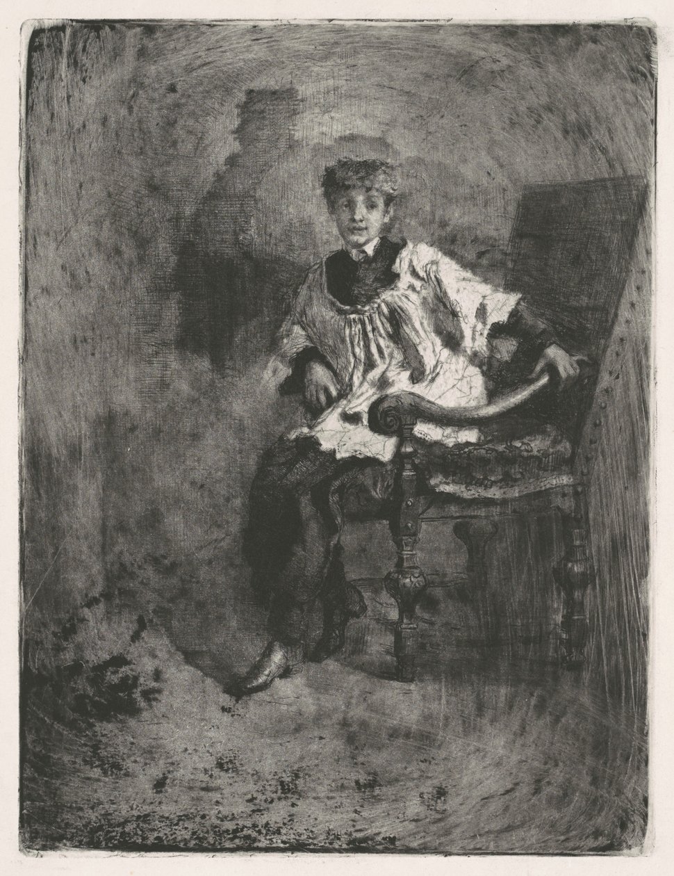 Ülő Acolyte alkotó: Mose Bianchi