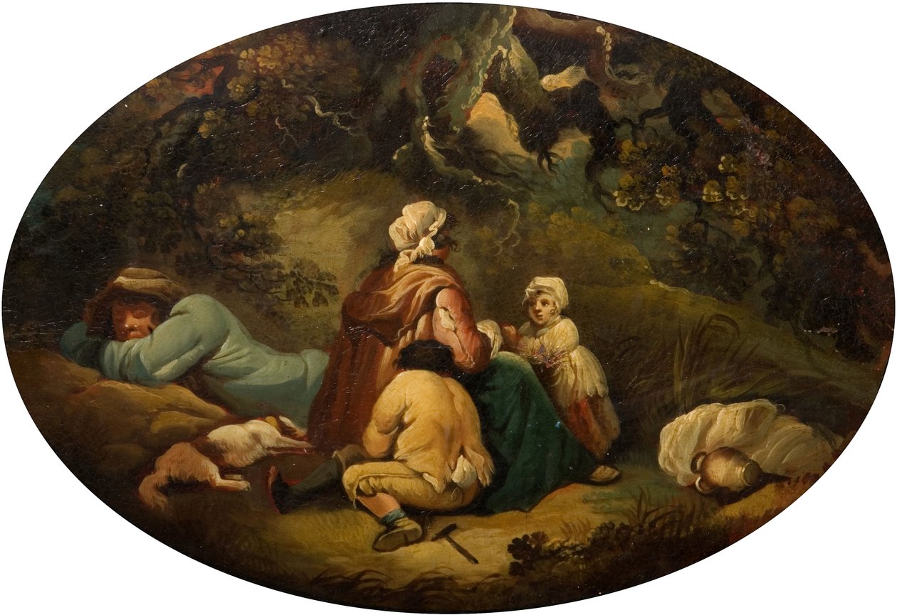 Cigányok egy tájban, 1804. alkotó: Moses Haughton