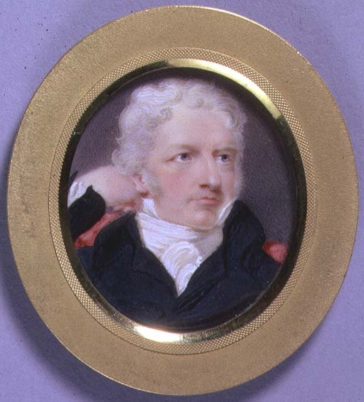 Henry Fuseli miniatűr portréja, 1808 körül (akvarell elefántcsonton) alkotó: Moses Haughton