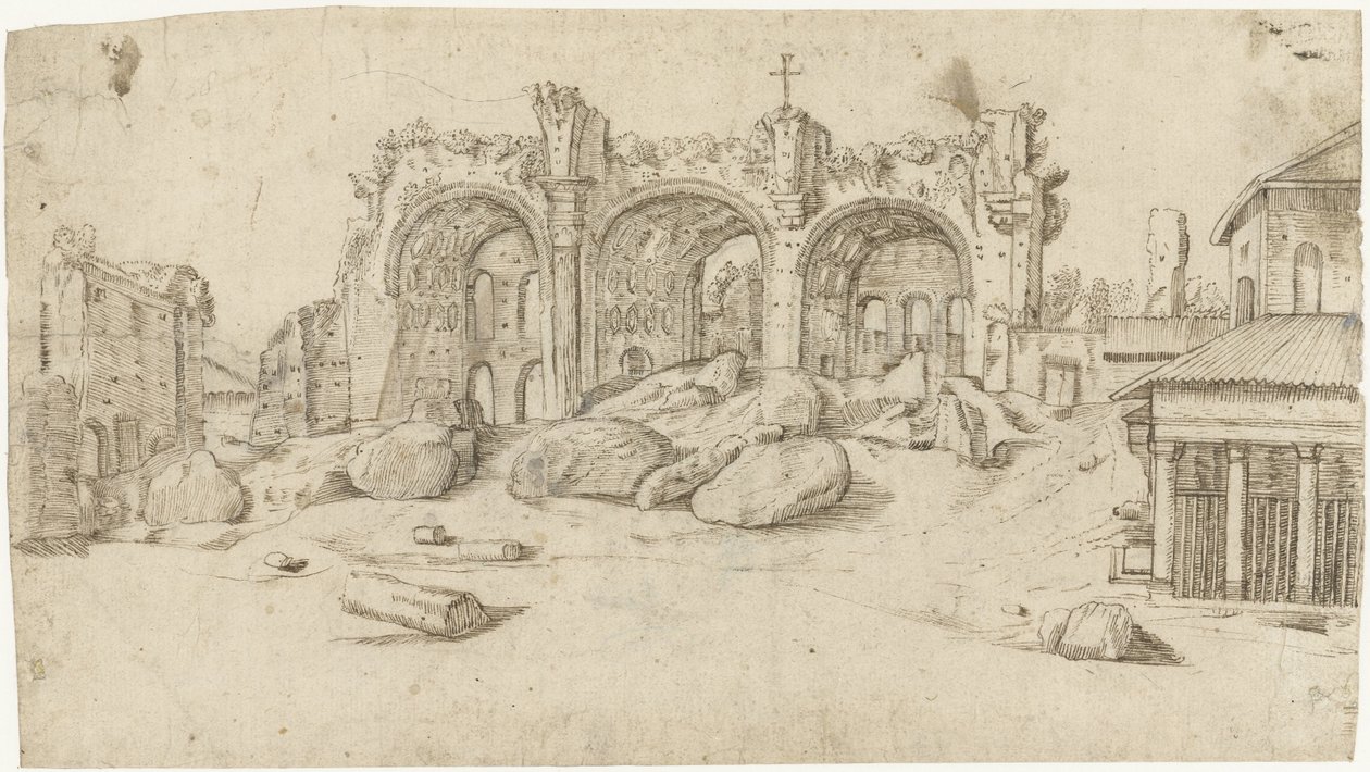 Maxentius és Konstantin-bazilika romjai, Róma alkotó: Moses Ter Borch