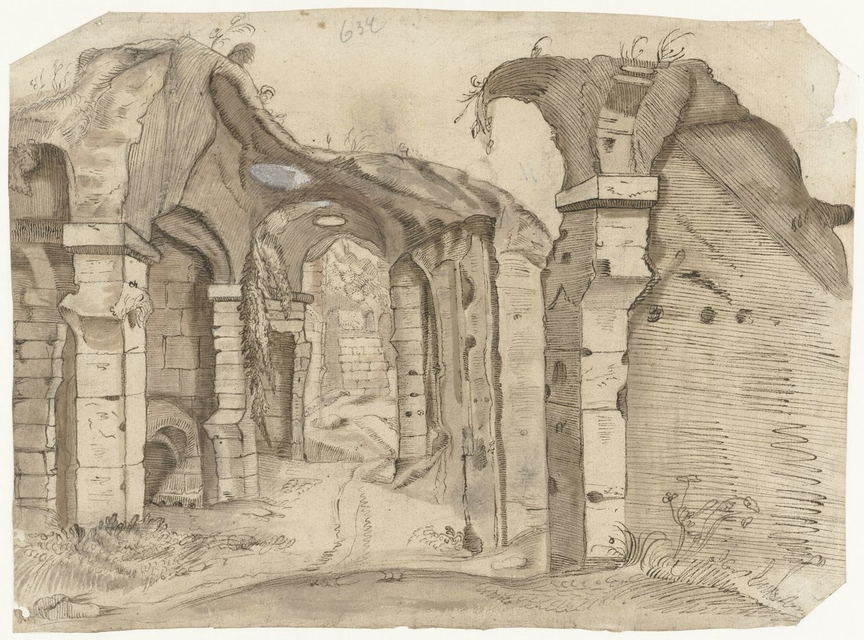Út a Colosseumon keresztül, Róma alkotó: Moses ter Borch (manner of)